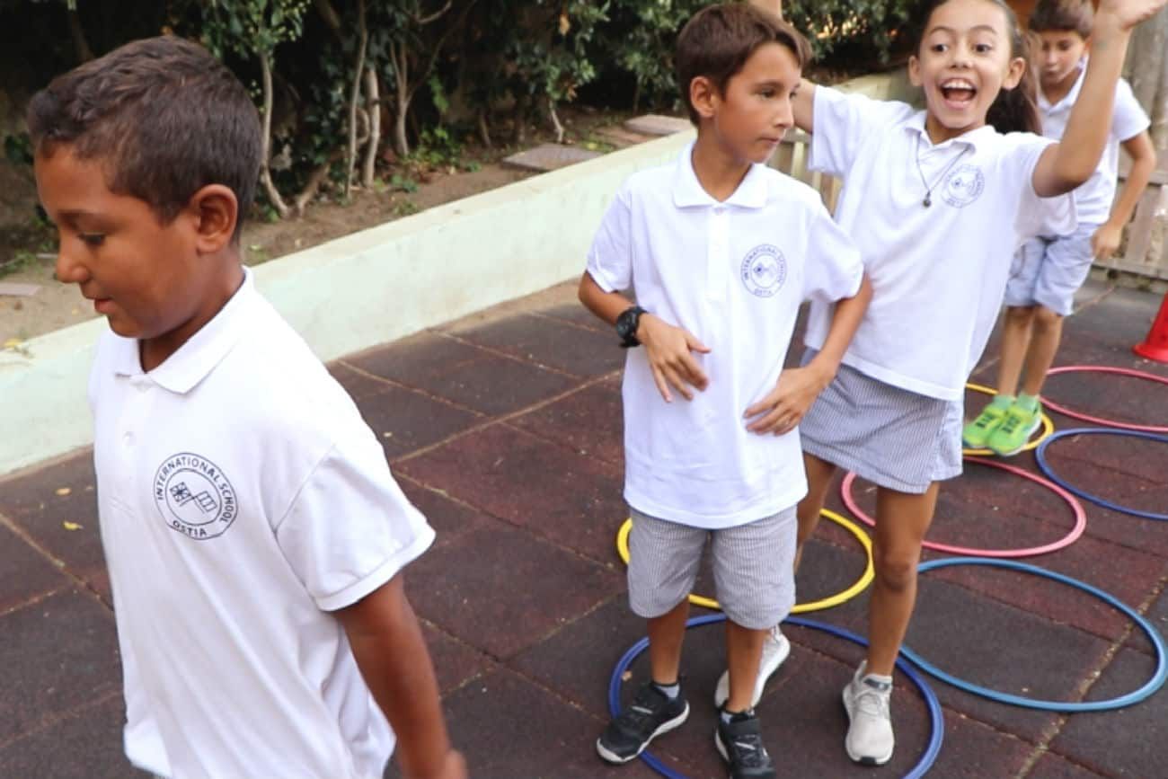 Bambini durante l'attività sportiva